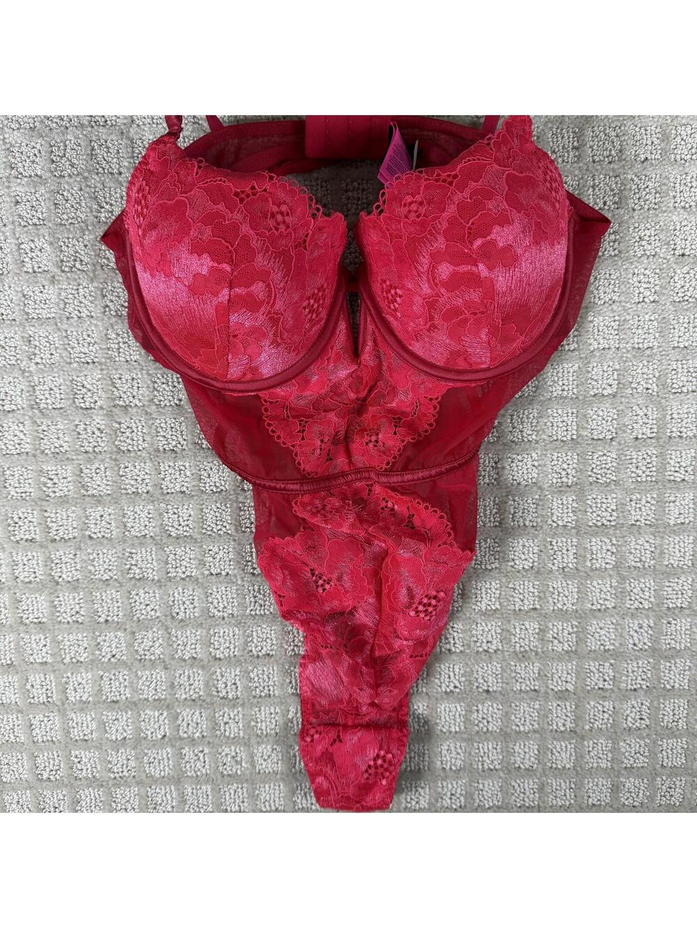 La Senza Lace Teddy Bodysuit Lingerie Medium NWT